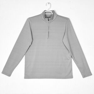 Criquet Quarter Zip Pullover Mens M Gray Performance Stretch‎ Golf Shirt